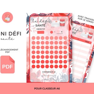 Mini Health Budget Challenge with Tracker for A6 Budget Binder in French | PDF Download | to print and laminate