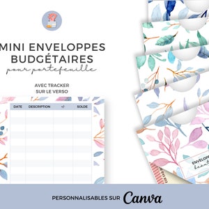 Juego de 5 mini sobres económicos para billetera | PERSONALIZABLE en Canva | Descargar PDF | para imprimir y laminar