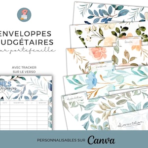 Juego de 5 sobres económicos para billetera | Personalizable en Canva | Descarga instantánea de PDF | para imprimir y laminar