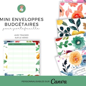 Juego de 5 mini sobres económicos para billetera | PERSONALIZABLE en Canva | Descargar PDF | para imprimir y laminar