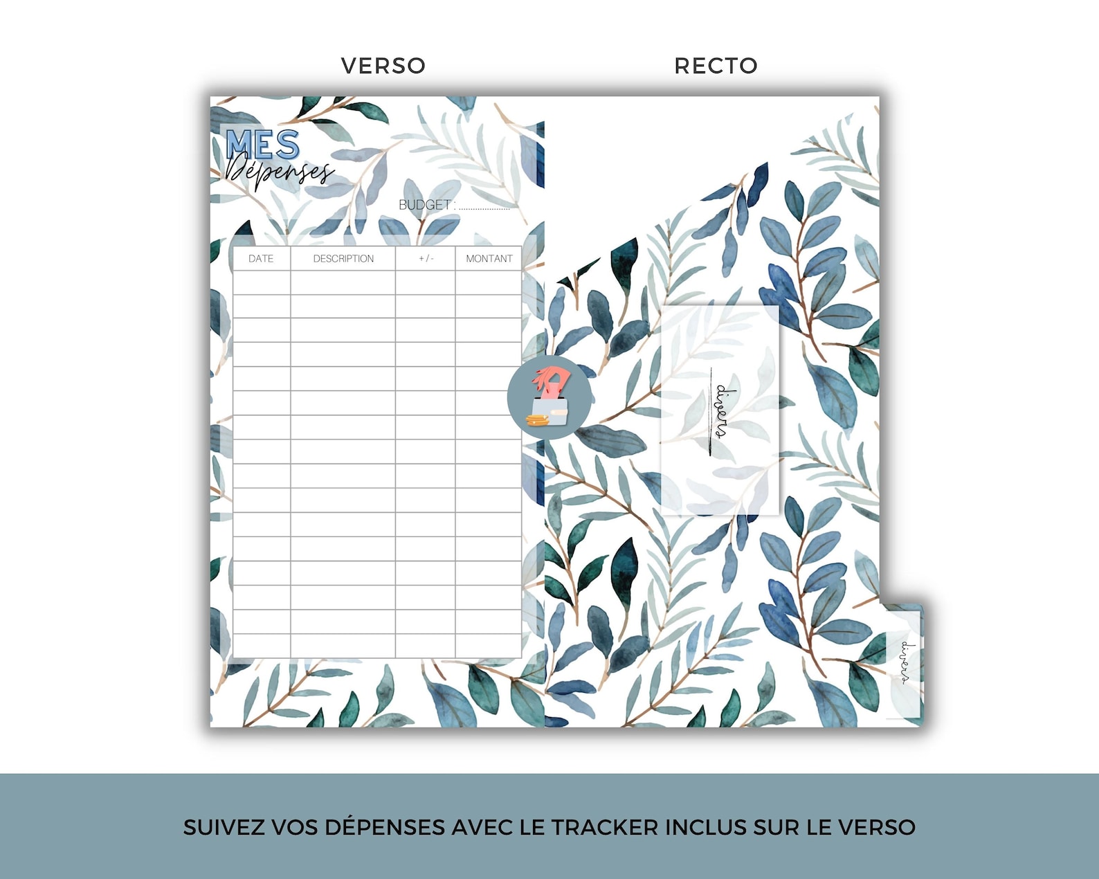 Set de 5 Enveloppes Budgétaires pour Portefeuille Personnalisables sur