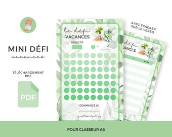Mini desafío de presupuesto navideño con rastreador para carpeta de presupuesto A6 en francés | Descargar PDF | para imprimir y laminar