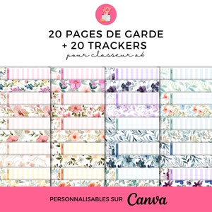 20 Cover Pages + 20 Budget Trackers for A6 Budget Binder, CUSTOMIZABLE on Canva