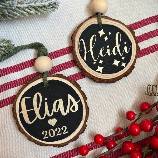 Personalized Christmas Ornament, Name 2023 Ornament, Personalized Christmas Gift Tag, Christmas Stocking Name Tag, Personalized Holiday Gift