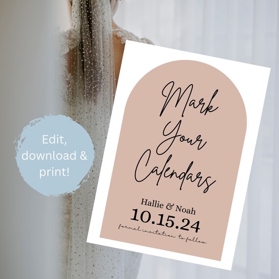 Minimalist Save the Date Invitation, Minimal Mark Your Calendar Template, Boho Printable Invitation, Instant Editable Download - Etsy minimalist-save-the-date-invitation-minimal-mark-your-calendar-template-boho-printable-invitation-instant-editable-download-etsy