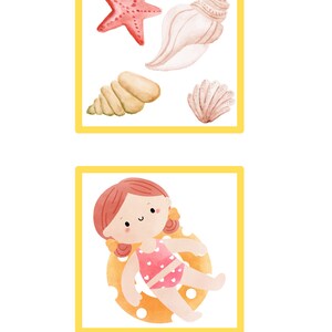 Summer educational dice cards
