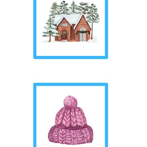Winter educational dice cards