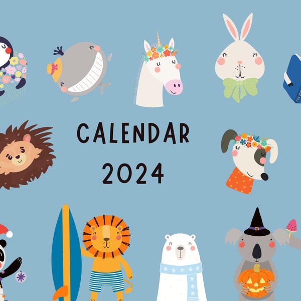 Kalendarz dla dzieci 2024/Kids calendar 2024