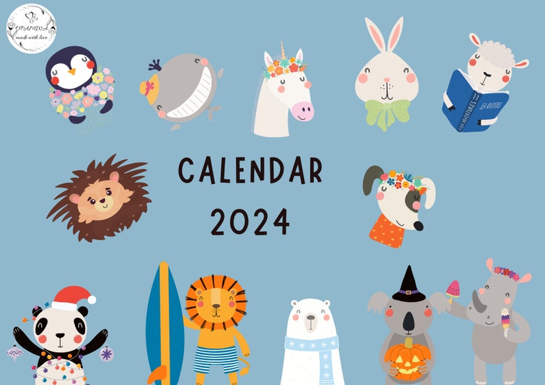 Children's calendar 2024/Kids calendar 2024 image 1