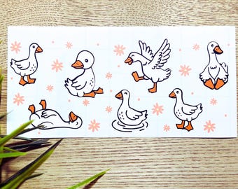 Goose Sticker Sheet, Waterproof Vinyl Decals