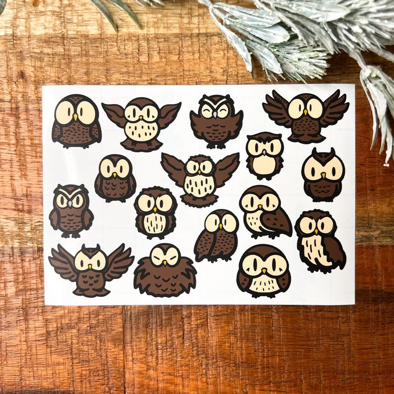 Owl Stickers, Waterproof Vinyl Decals - Etsy