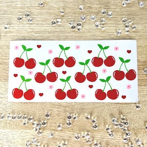 Cherry Stickers, Waterproof Cherry Vinyl Decals for Water Bottles and Tumblers, Aesthetic Stickers for Laptop, Fruit Decal Set