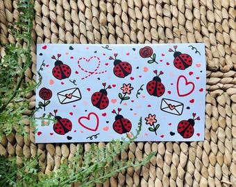 Ladybug Love Vinyl Stickers, Valentine's Day Decals