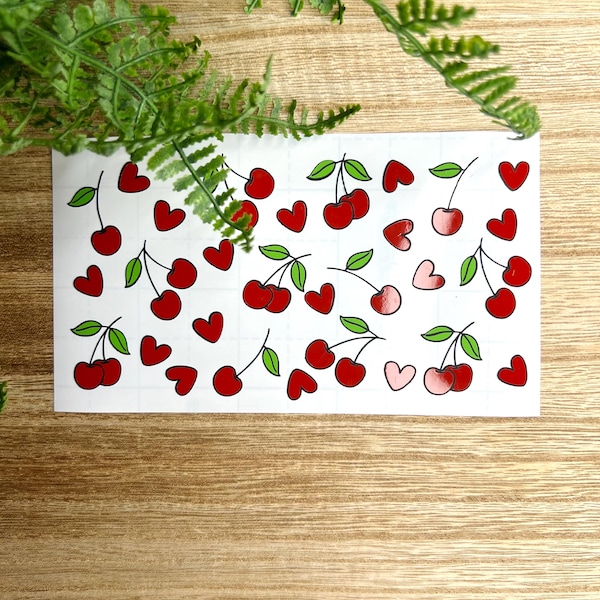 Cherry Stickers: Waterproof Vinyl Decals for Water Bottles & Phone