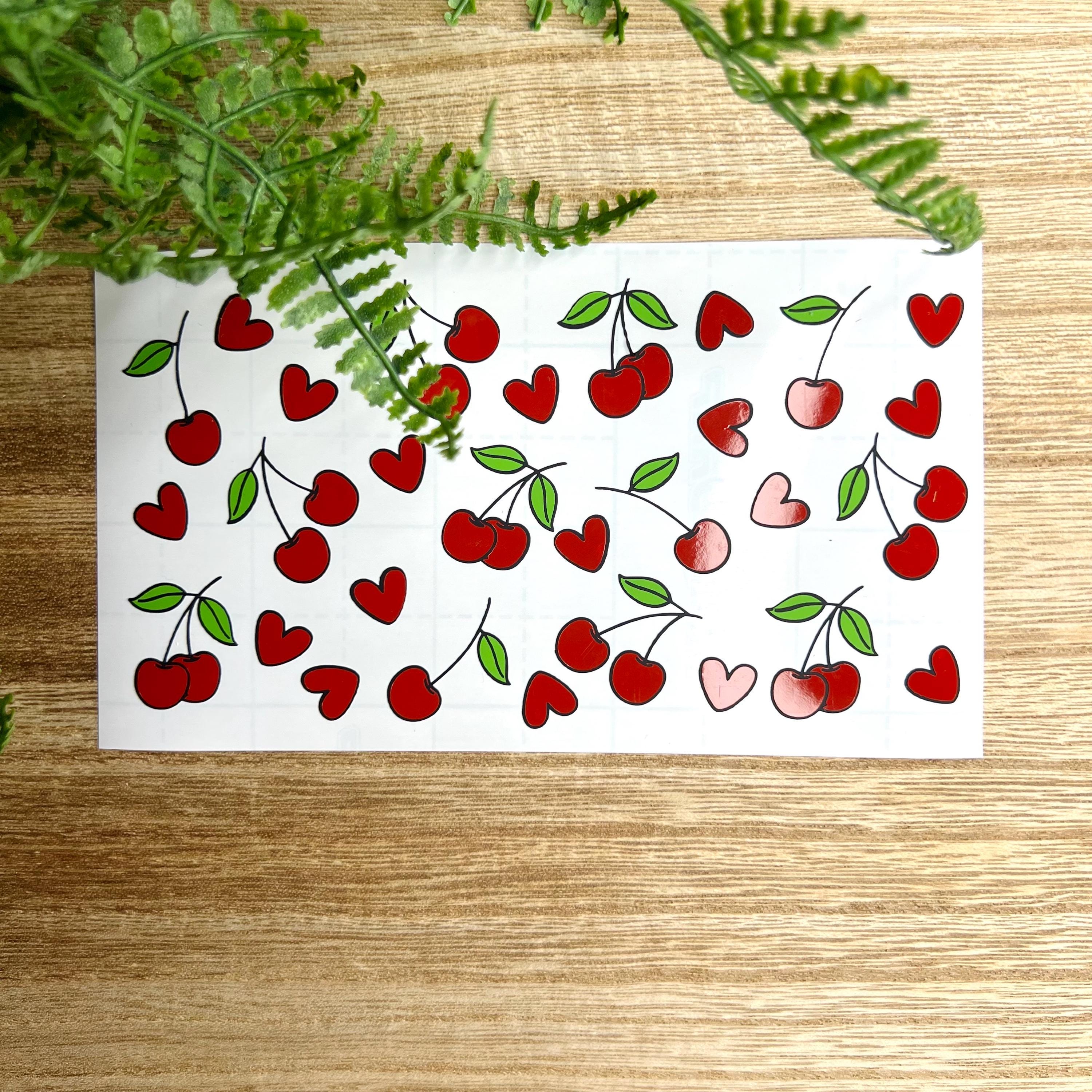 Cherry Stickers: Waterproof Vinyl Decals for Water Bottles & Phone - Etsy
