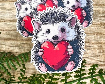 Hedgehog Sticker, Waterproof Vinyl Sticker for Water Bottles, Tumblers and Laptops
