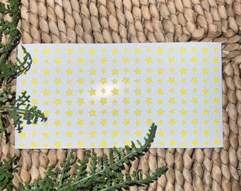 Yellow Glitter Star Stickers, Waterproof Vinyl Decals