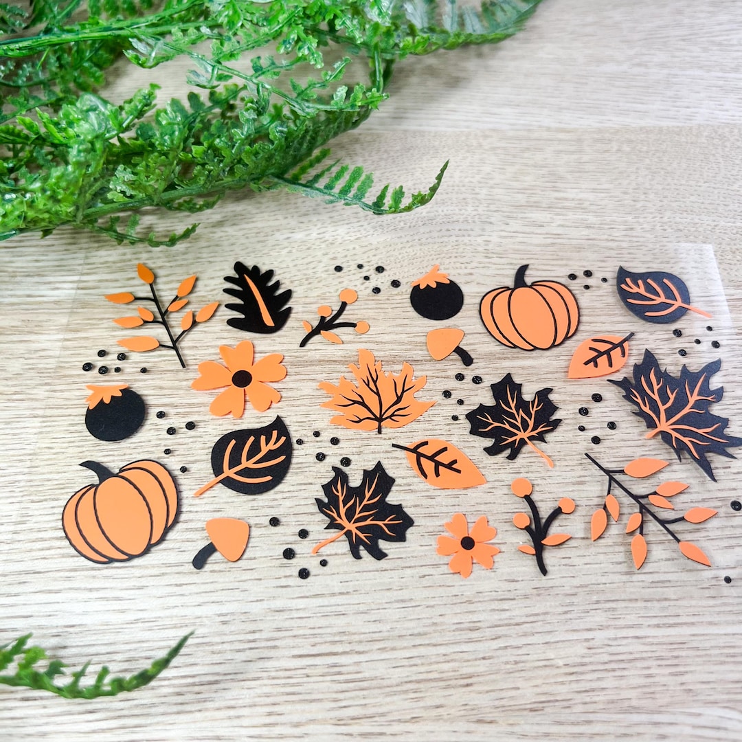 Fall Vinyl Decal Sticker Sheet: Waterproof Autumn Leaves & Pumpkins - Etsy