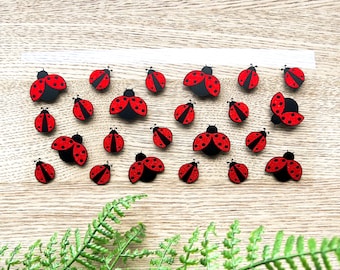 Glitter Ladybug Sticker Sheet, Ladybird Decals