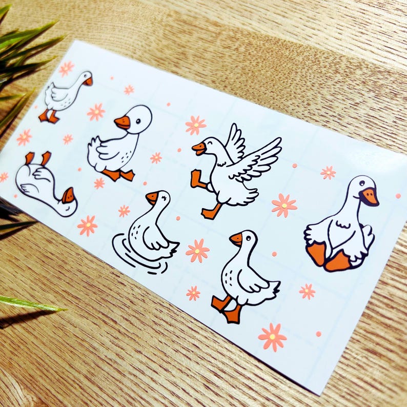 Goose Flight Sticker Goose Sticker Sheet, Waterproof Vinyl Decals - Etsy