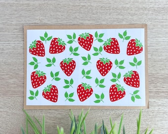 Waterproof Strawberry Vinyl Decals, Fruit Stickers