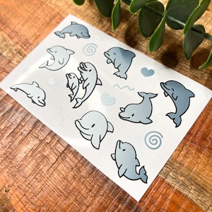 Dolphin Vinyl Decals, Dolphin Sticker Set for Water Bottles and Laptops