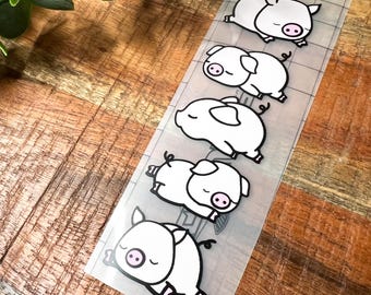 Pig Vinyl Sticker Decal Set, Water Bottle Decals