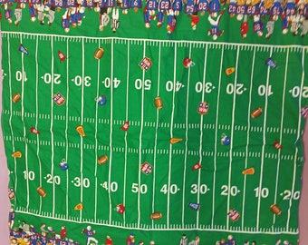 Handmade Football Quilt cotton and Fleece