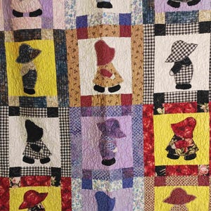 Handmade Vintage Sun Bonnet Sue Quilt