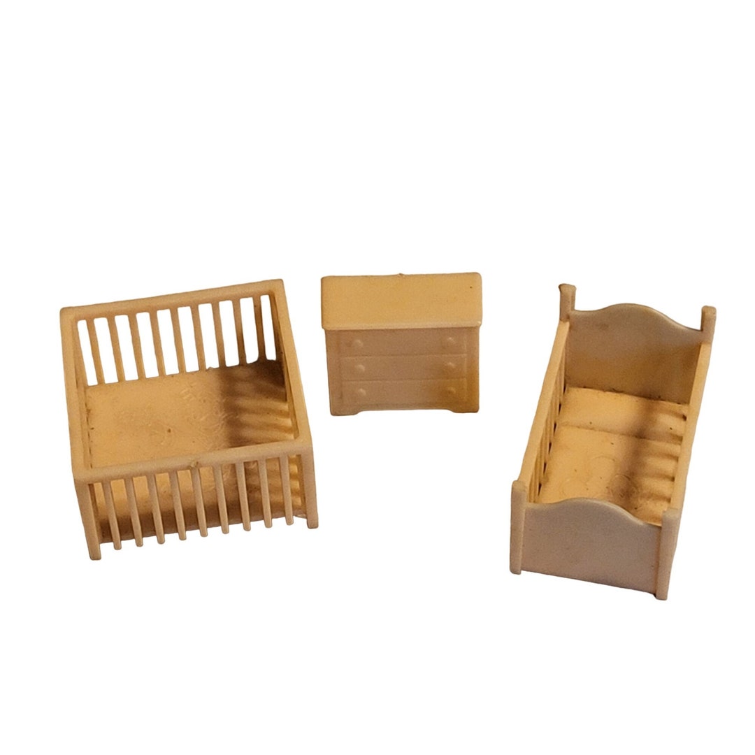 Vintage Marx Dollhouse Furniture Nursery Baby Playpen Crib Etsy