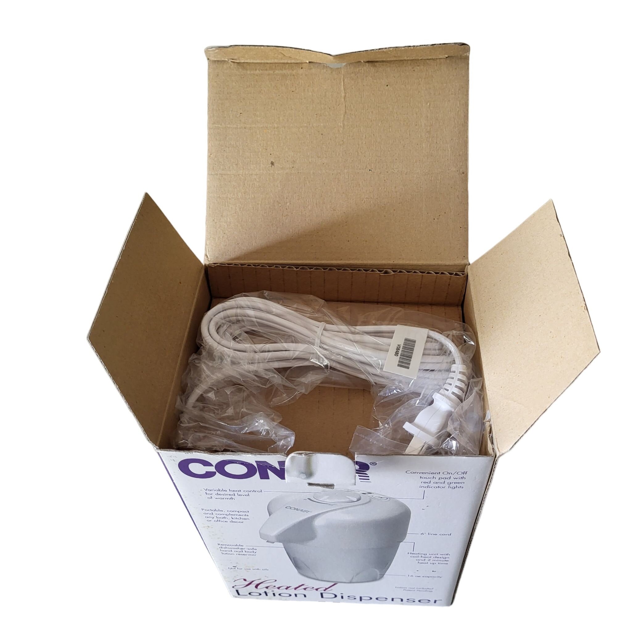 Conair Heated Lotion Dispenser 2 Min Warmup Body Spa Bath Kitchen