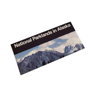 National Parklands in Alaska Vintage Map Anleitungsbroschüre Facts Info 1987