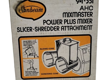 NEW Sunbeam Mixmaster Power Plus Mixer Slicer-Shredder Attachment 94-351