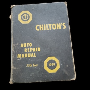 Chilton's Auto Repair Manual 30th Year 1959 Car Mechanic Service Hardcover