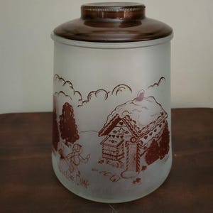 Bartlett Collins Pokee&#39; Frosted Brown Hansel & Gretel Gingerbread Cookie Jar