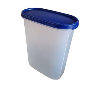 Vintage Tupperware Oval Modular Mates Storage Container With Blue Lid 2.3 L