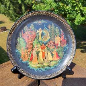1988 Bradex Alexander Kovalov Russian Fairy Tale Collector Plate 9 Tsar Salan