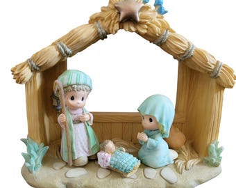 Precious Moments Christmas Nativity 4 Piece Set Enesco 2004 Original Box