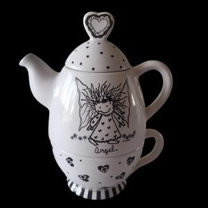 Vintage Children Of The Inner Light Angel Tea For One Teapot Cup 3 Piece