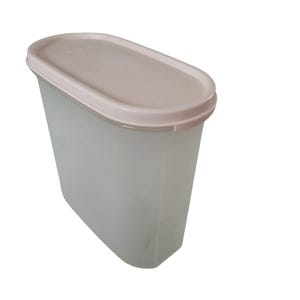 Vintage Tupperware Oval 1613 Modular Mate Sheer 3 Pink Seal 7 1/4 Cup 1.7 L