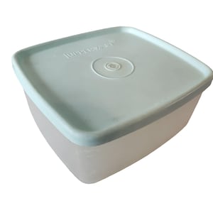 Vintage Tupperware Square Storage Container With Lid #310-89 Light Green Plastic