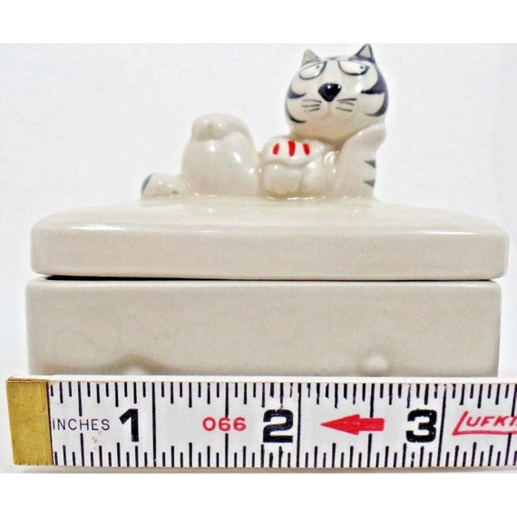 Tom Cat Trinket Box San Francisco Takahashi Hand … - image 8