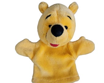 Marioneta de mano de peluche vintage de Winnie the Pooh de Disney, color amarillo, de Mattel