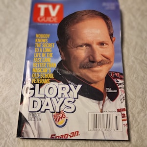 Vintage August 2000 Dale Earnhardt Sr Nascar TV Guide Glory Days