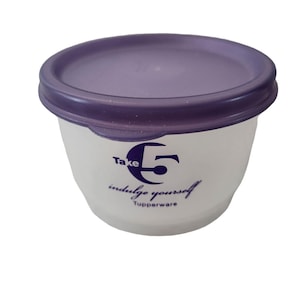 Vintage Tupperware Special Take 5 Indulge Yourself Tupperware 4oz Snack Cup
