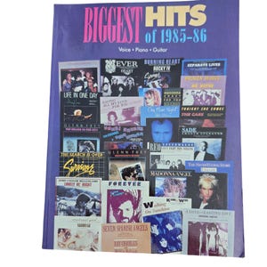 Biggest Hits Of 1985-86 Songbook For Voice/Piano/Guitar Madonna Survivor