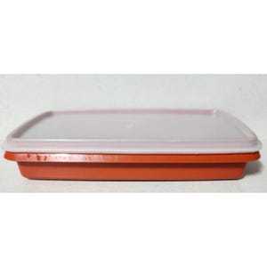 Vintage Tupperware Deli Keeper Rectangular Container and Lid Paprika