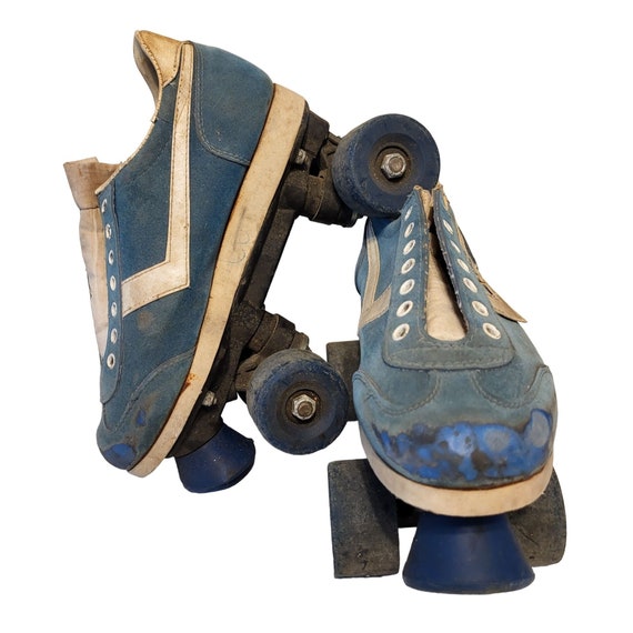 Great Rollerworks Tennis Shoe Roller Skates Blue Whit… Gem
