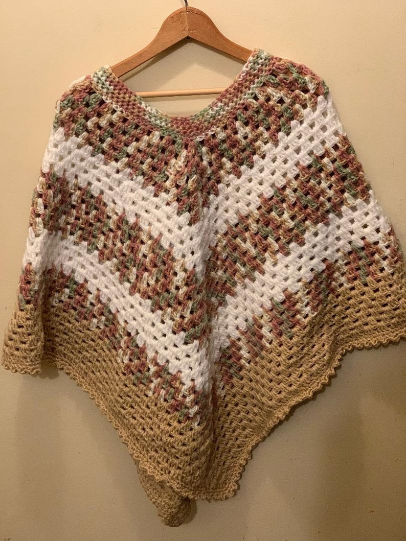 Crochet Boho Poncho Etsy