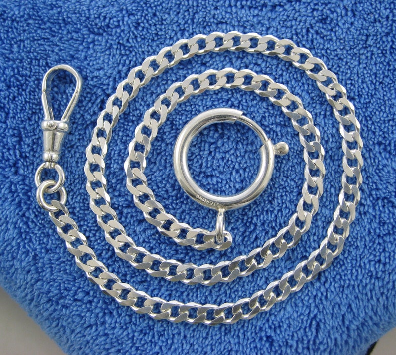 Sterling Silver Pocket Watch Chain Necklace, New Etsy